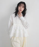 ティアードフリルシャツ