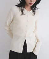 【一部予約商品】クルミボタンリブポロニット