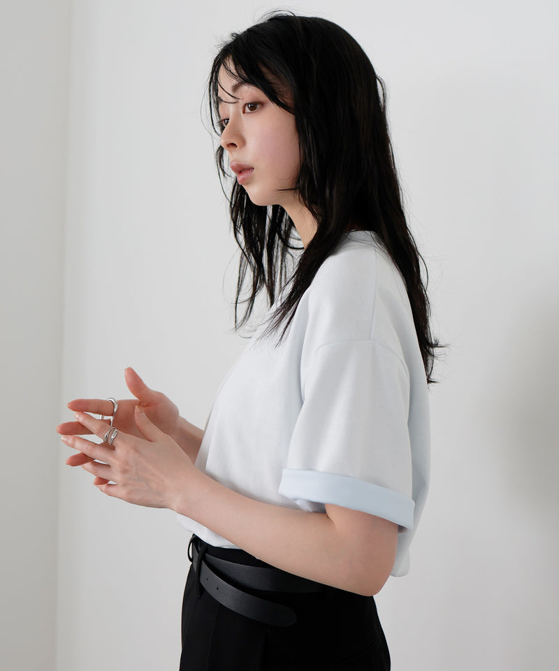 LOHEN バイカラーレイヤードＴシャツ 白 ローヘン 5/11 21:00〜5/1423:00 5月度2024SS受注販売致します。 @lohen__