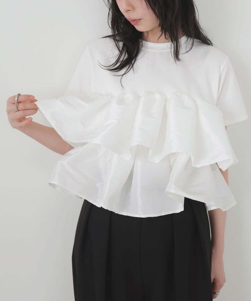シャイニーフリルTシャツ – LIAN