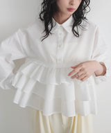 ティアードフリルシャツ