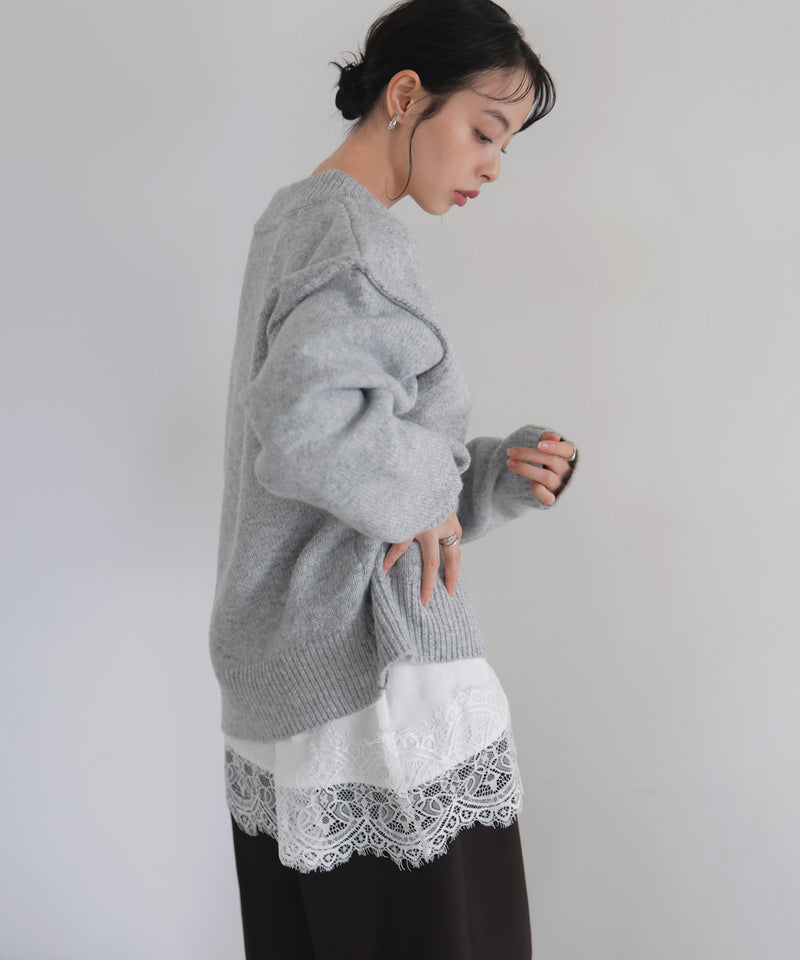 レースサテンキャミ