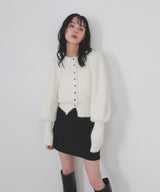 シャギーボリュームスリーブカーディガン