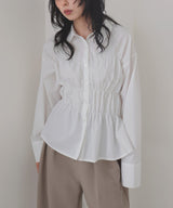 シャーリングビスチェデザインシャツ