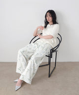 ハーフスリーブペプラムニット