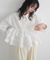 ティアードフリルシャツ