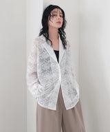 フラワーレースシャツジャケット