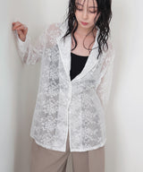 フラワーレースシャツジャケット