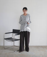 レースサテンキャミ