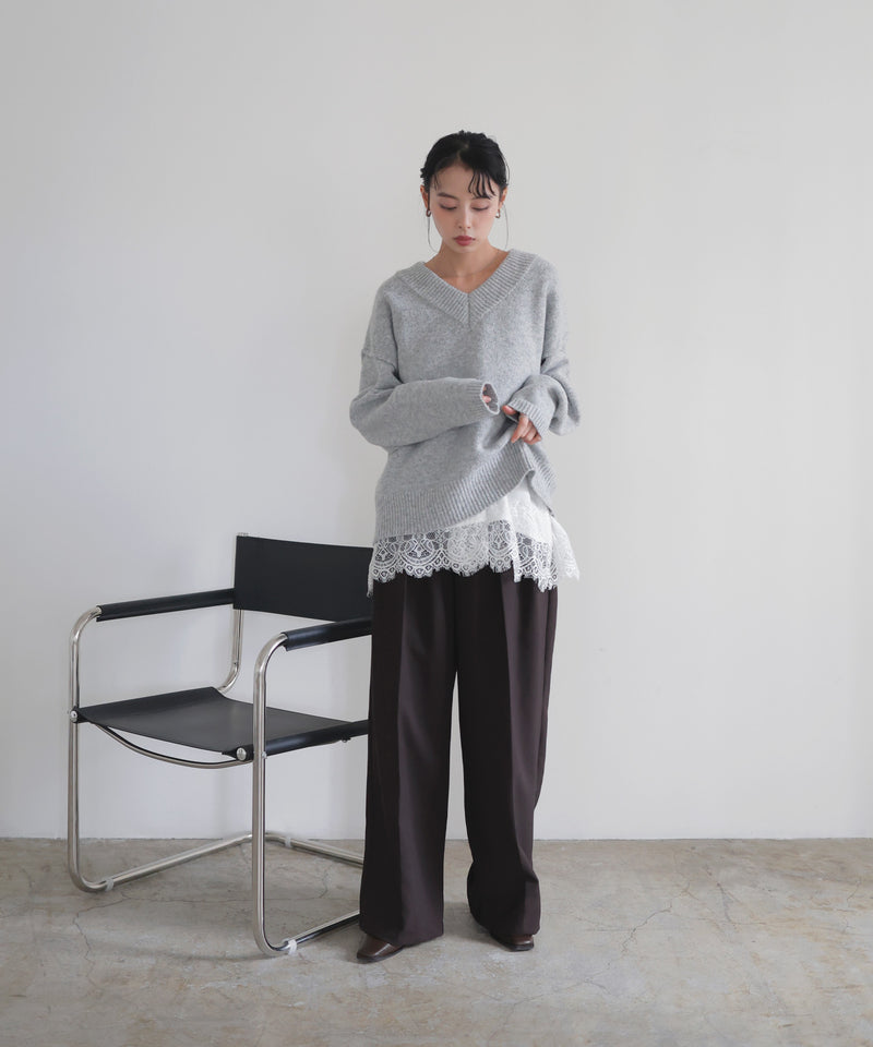 レースサテンキャミ