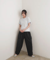 バイカラーヘンリーネックＴシャツ