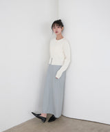 クリアボタンニットカーディガン