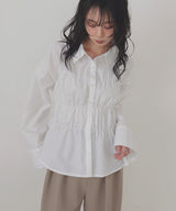 シャーリングビスチェデザインシャツ