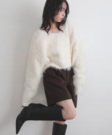 フェザーVネックニットプルオーバー