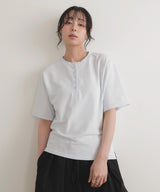 バイカラーヘンリーネックＴシャツ