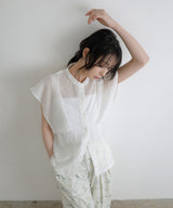 スクエアスリーブブラウス