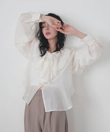 【一部予約商品】シアーラッフルブラウス　