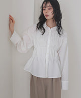 シャーリングビスチェデザインシャツ