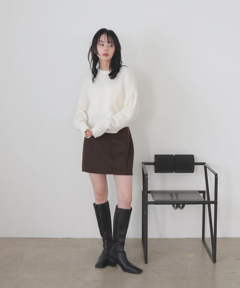 モヘアシャギーニットプルオーバー