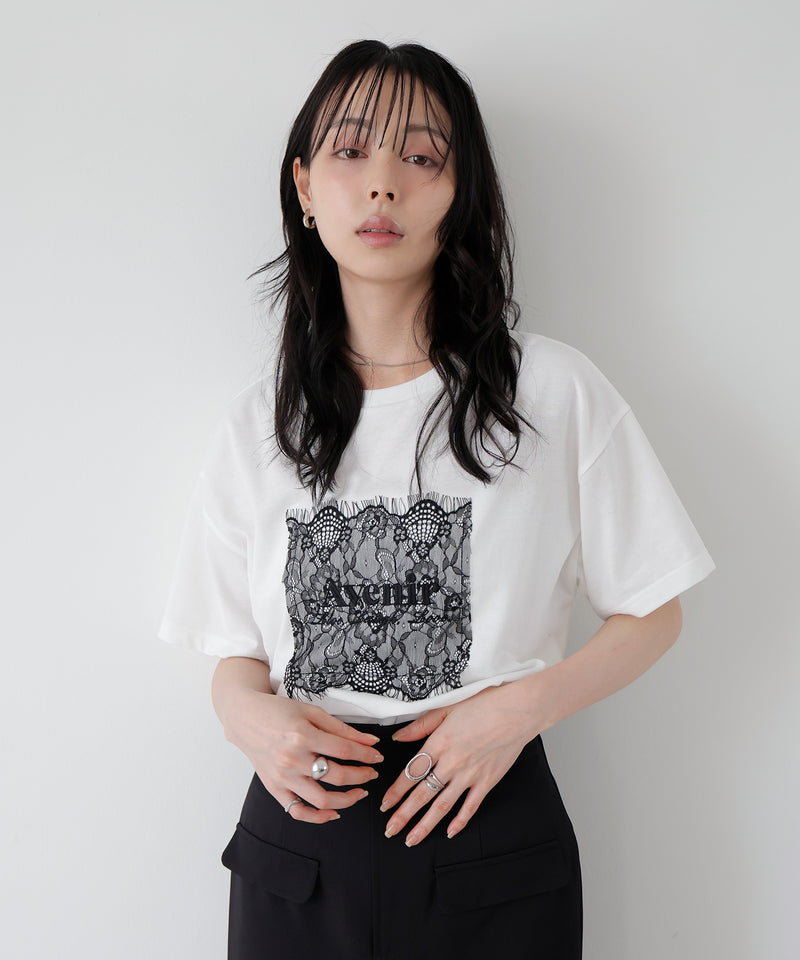 UVカット＆接触冷感】レースレイヤードロゴTシャツ – LIAN