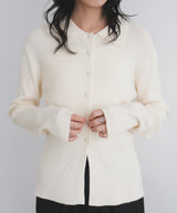 【一部予約商品】クルミボタンリブポロニット