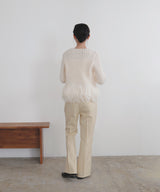 フリンジペプラムニット