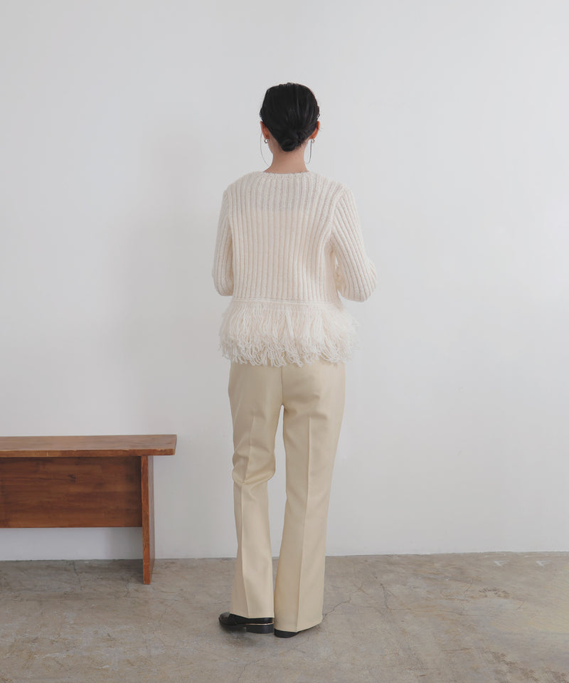 フリンジペプラムニット