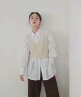 ウエストタックカラーシャツ