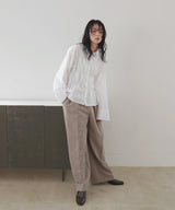 シャーリングビスチェデザインシャツ