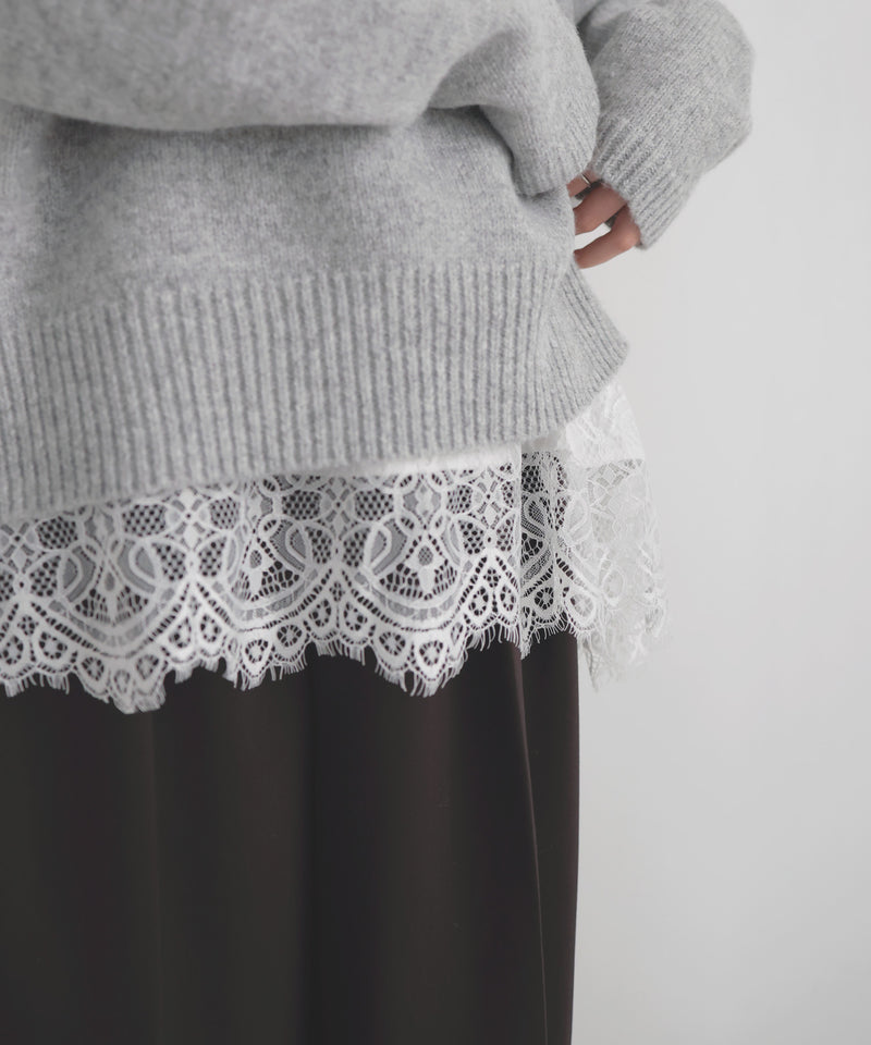 レースサテンキャミ