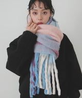 チェックストールマフラー