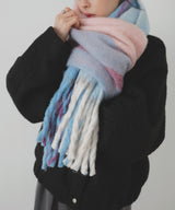 チェックストールマフラー