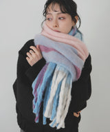 チェックストールマフラー