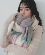 チェックストールマフラー