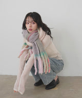 チェックストールマフラー