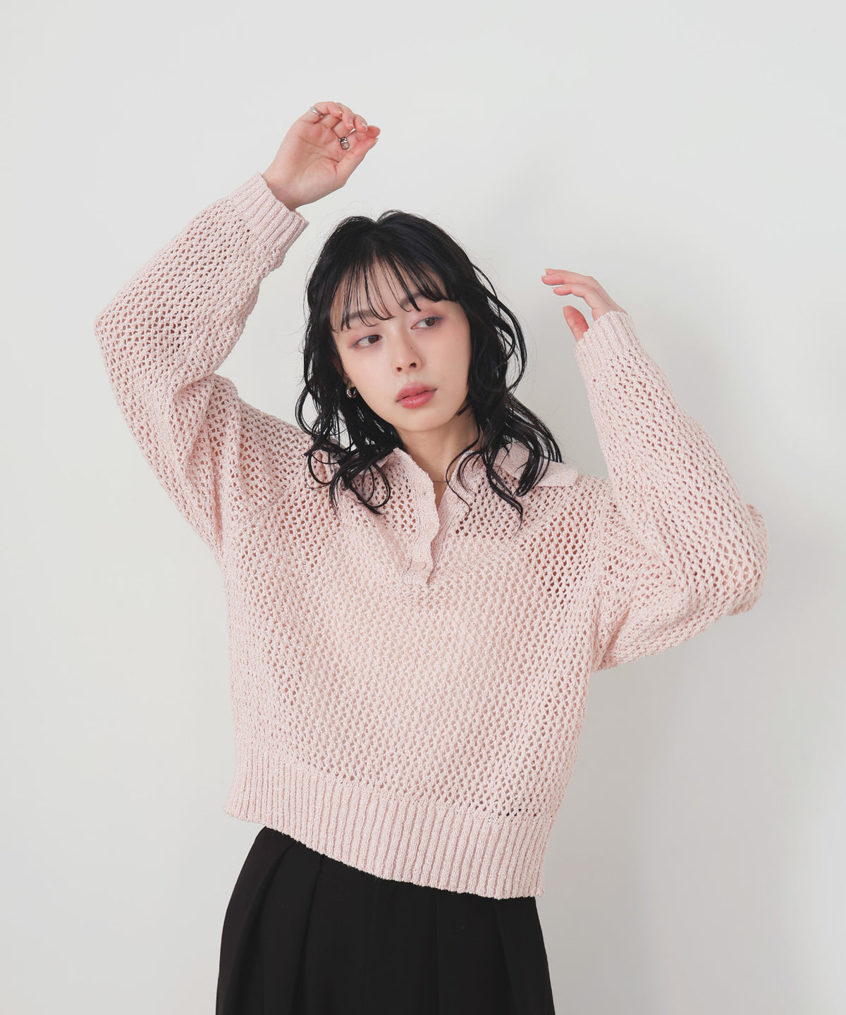 レリアン❤️新品❤️長袖レースプルオーバーアイボリー9号 ビアズリー BEARDSLEY ダンボール裾レースプルオーバー （white