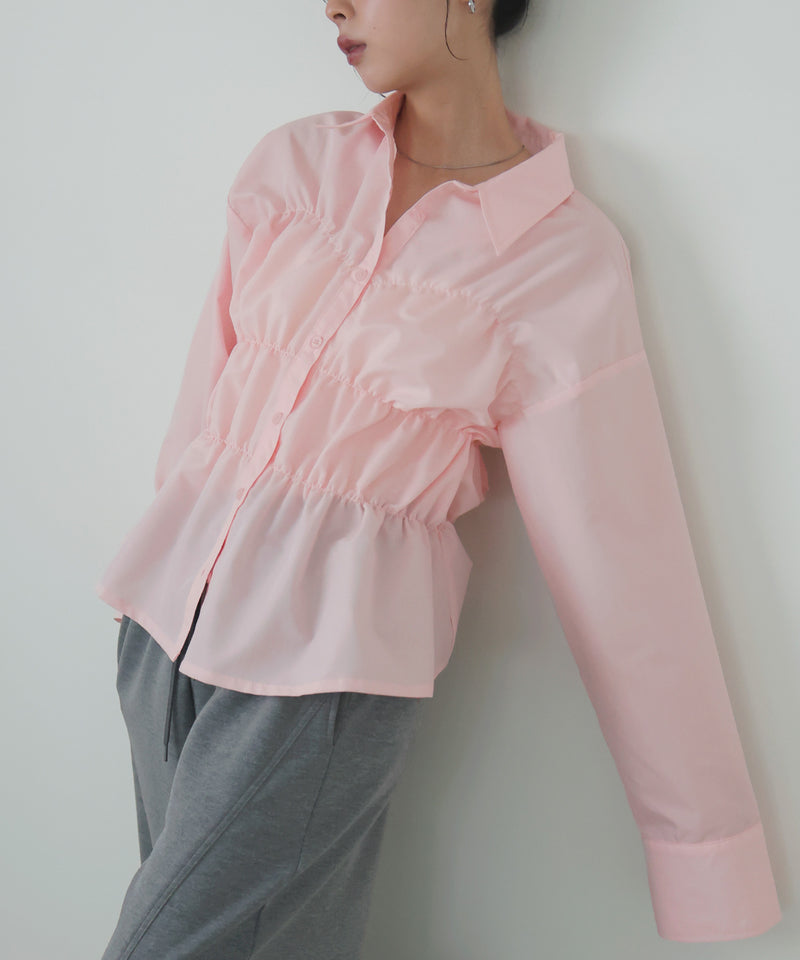 シャーリングビスチェデザインシャツ – LIAN