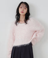 フェザーVネックニットプルオーバー