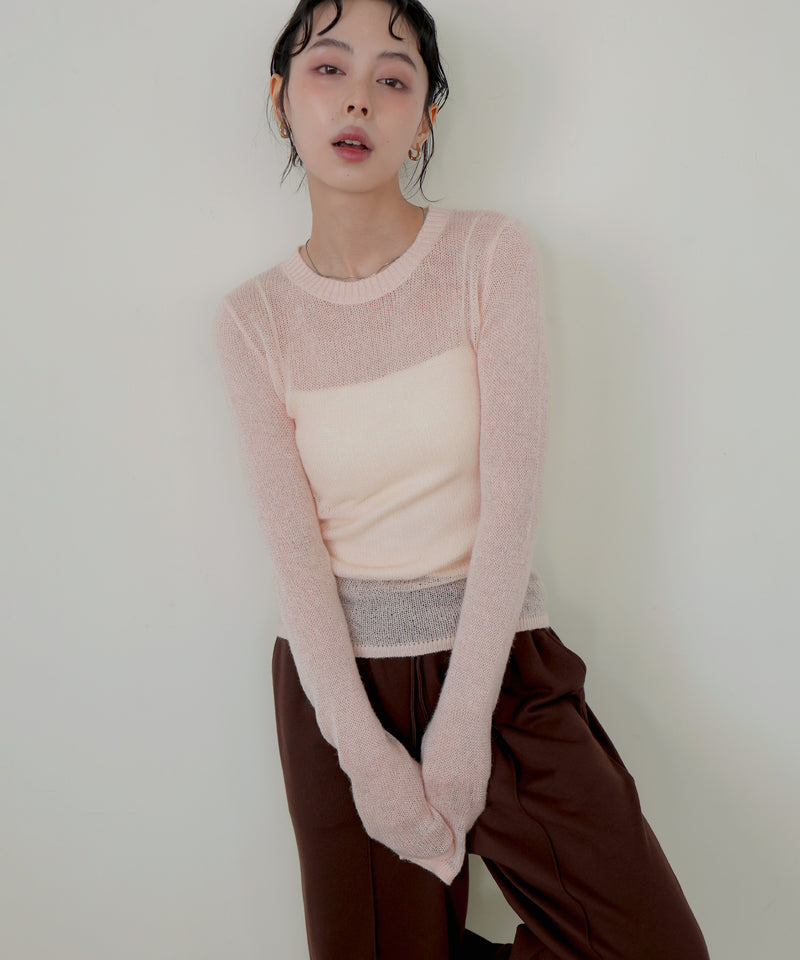 ウールモヘアシアーニット