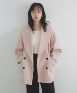 \\10月10日発売//ショールカラーカールシャギーコート
