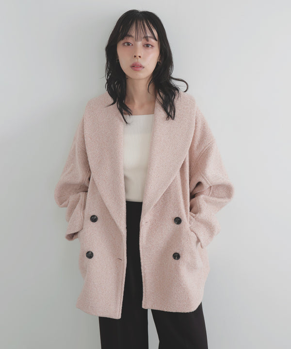 \\10月10日発売//ショールカラーカールシャギーコート