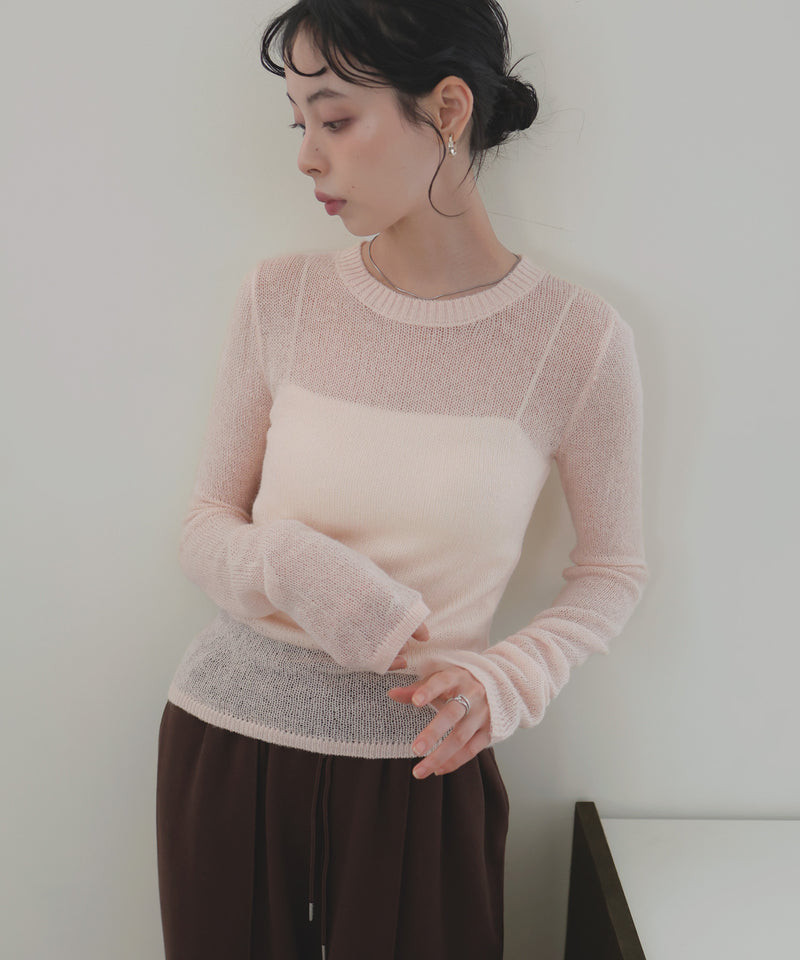 ウールモヘアシアーニット