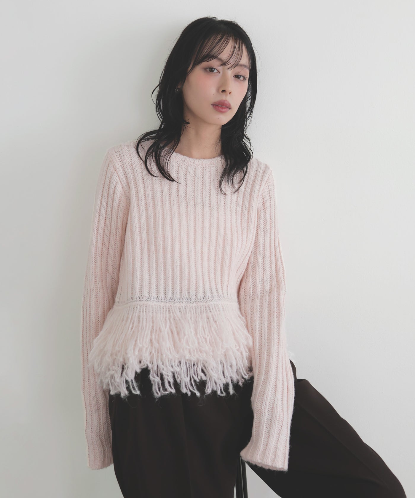 フリンジペプラムニット – LIAN フリンジペプラムニット – LIAN