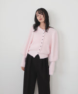 シャギーボリュームスリーブカーディガン