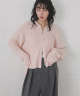 【一部予約商品】ダブルジップポロニットカーディガン