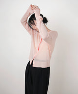 シアーバイカラーカーデ