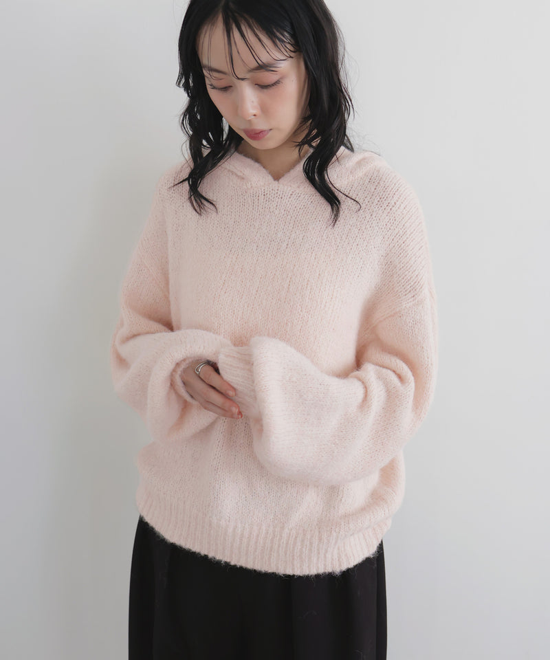 フーディーニットプルオーバー