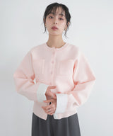 【2月上旬予約商品】シャツドッキングニットカーデ