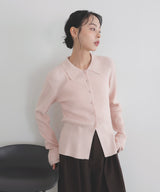 【一部予約商品】クルミボタンリブポロニット