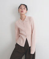 【一部予約商品】クルミボタンリブポロニット